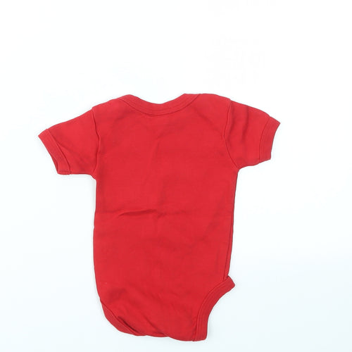 BABAYBUGZ Baby Red Geometric  Babygrow One-Piece Size 0-3 Months