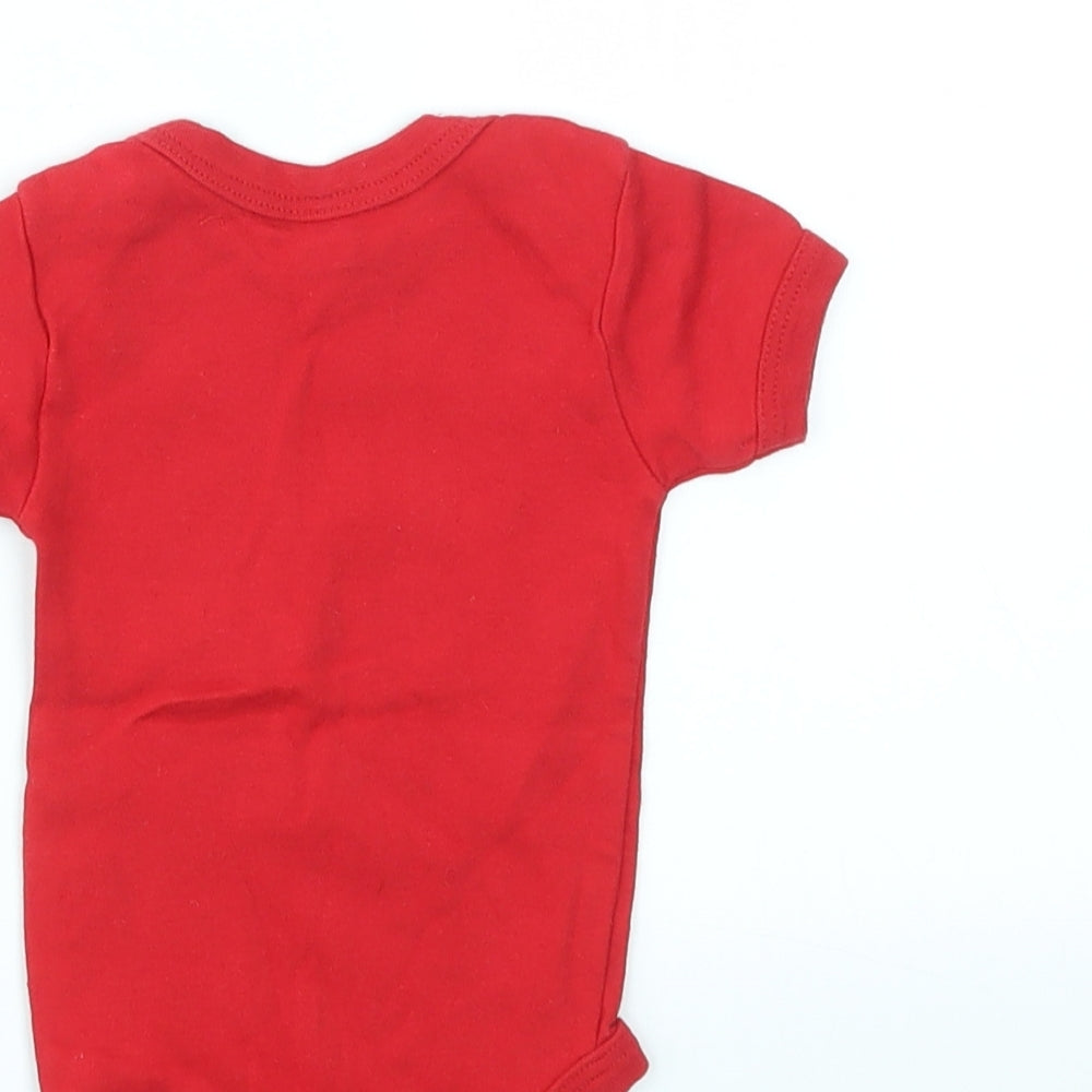 BABAYBUGZ Baby Red Geometric  Babygrow One-Piece Size 0-3 Months