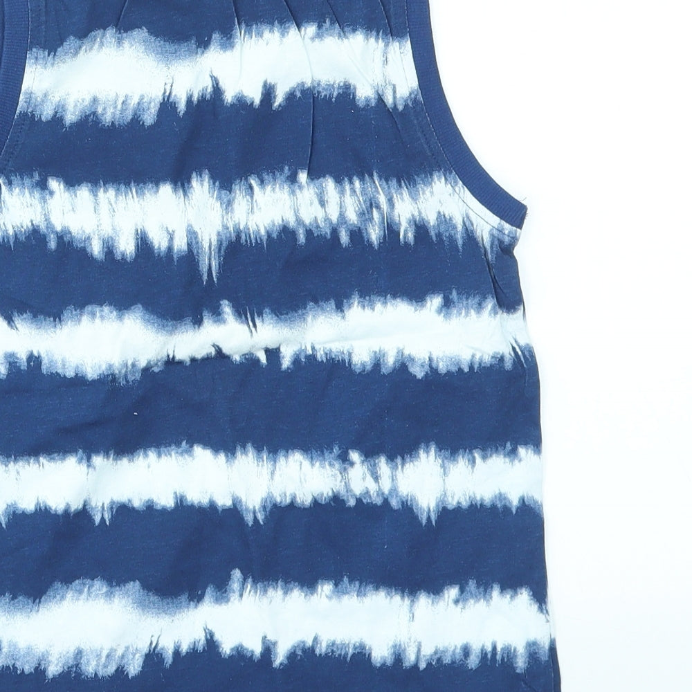 George Boys Blue Geometric  Basic T-Shirt Size 8-9 Years