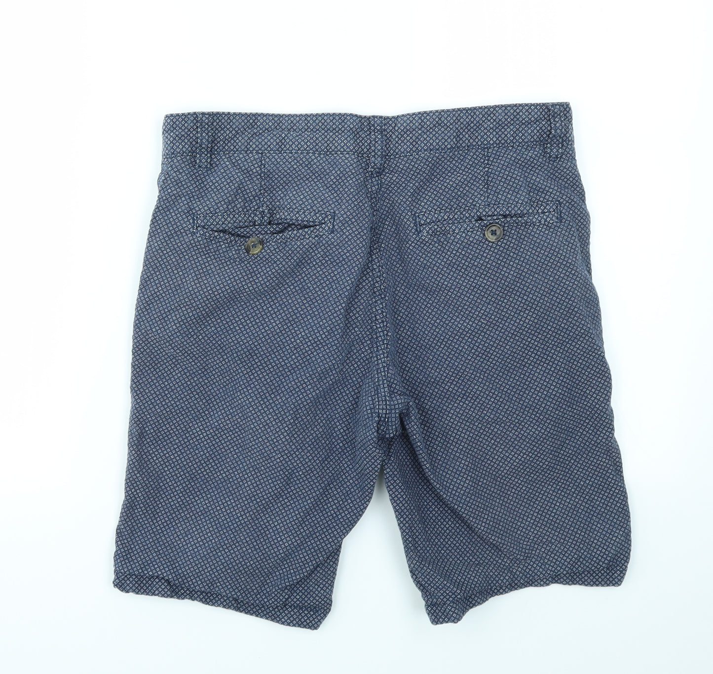 F&F Mens Blue Geometric  Chino Shorts Size 30