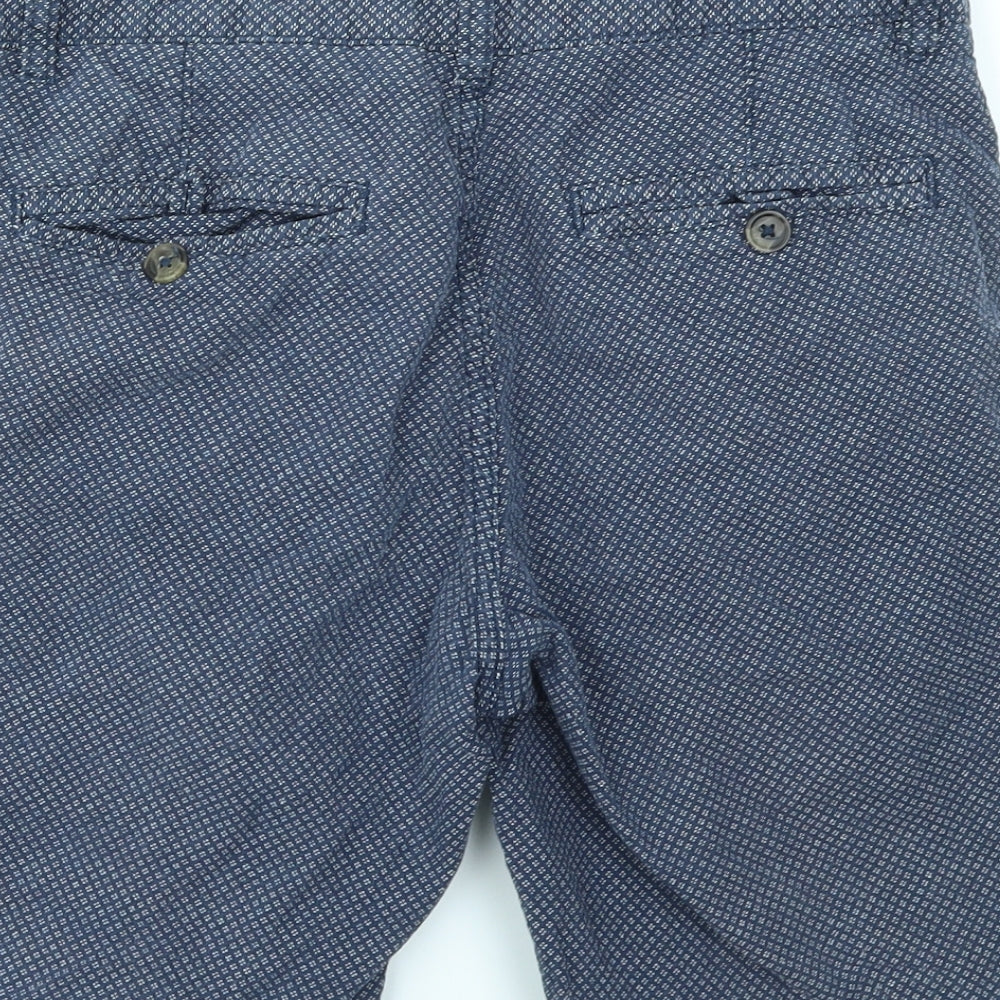 F&F Mens Blue Geometric  Chino Shorts Size 30