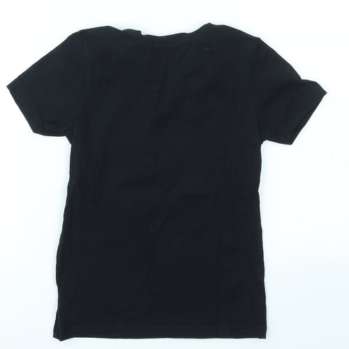 George Boys Black   Basic T-Shirt Size 5-6 Years