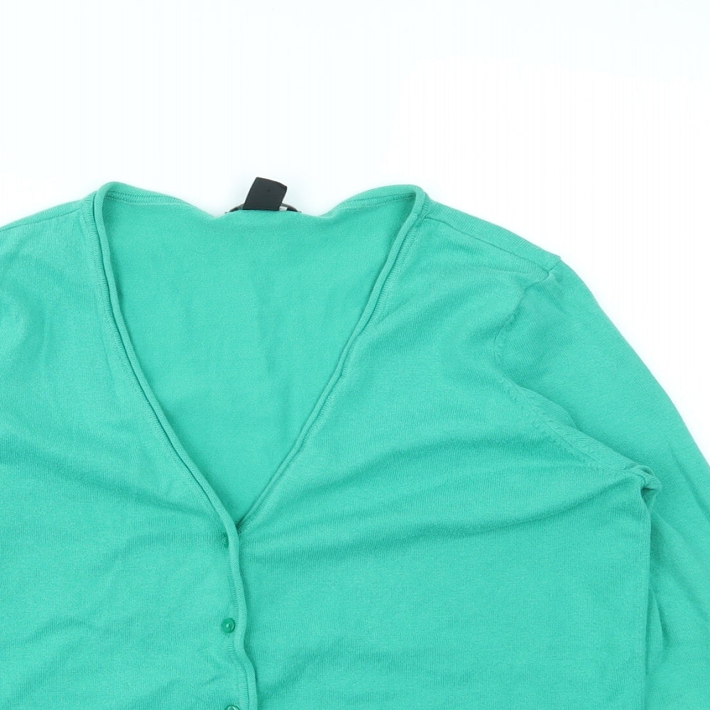H&M Womens Green   Cardigan Jumper Size L