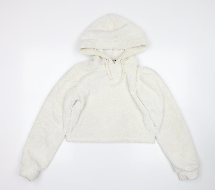 Select Womens White   Pullover Hoodie Size S