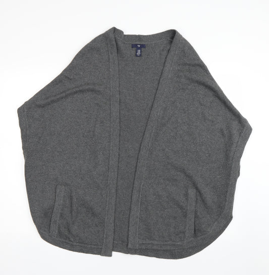 Front view of Gap men’s grey cardigan jumper, size XS