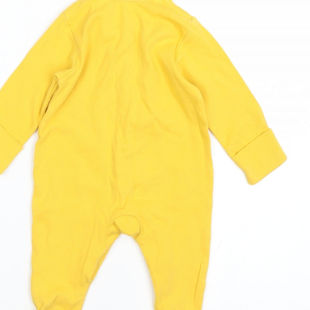 George Baby Yellow   Babygrow One-Piece Size 0-3 Months