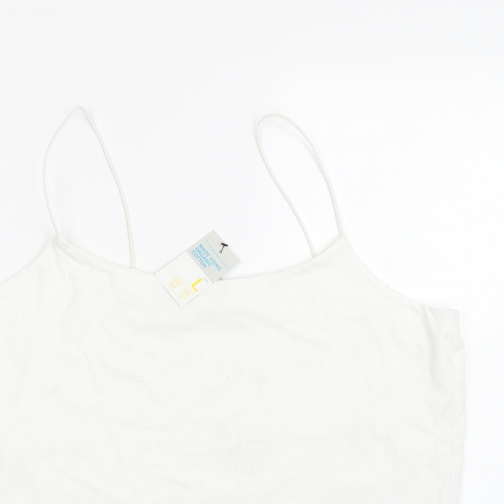 Primark Womens White   Basic Tank Size L