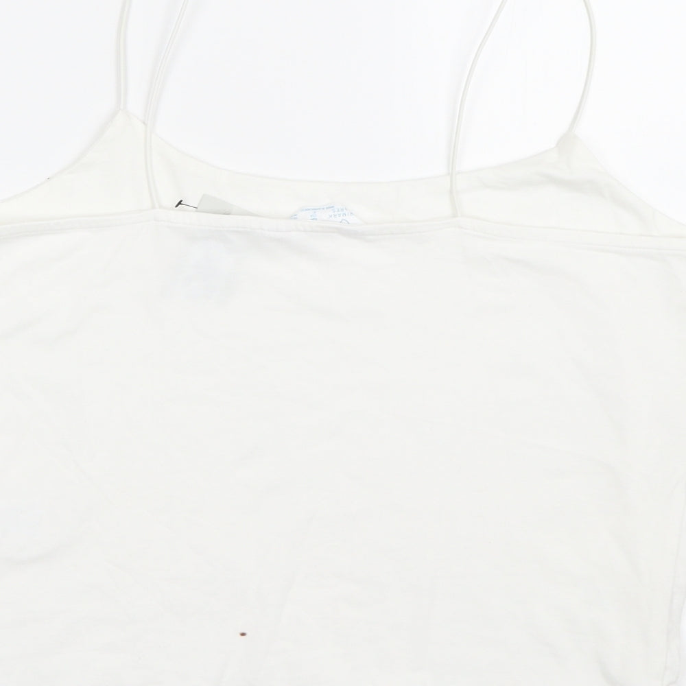 Primark Womens White   Basic Tank Size L