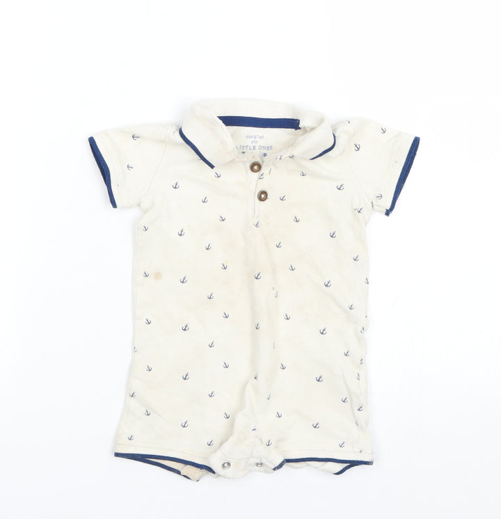 F&F Baby Beige Polka Dot  Basic Polo Size 6-9 Months