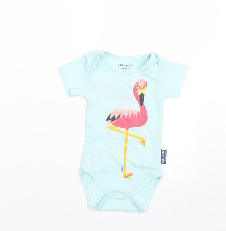 Coq En Pate Girls Blue   Basic T-Shirt Size 3-6 Months