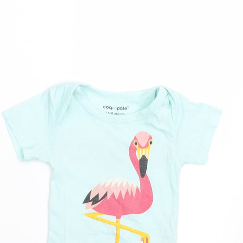Coq En Pate Girls Blue   Basic T-Shirt Size 3-6 Months