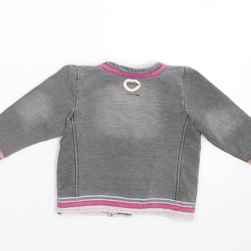 BeeBieLove Girls Grey   Cardigan Jumper Size 6-9 Months