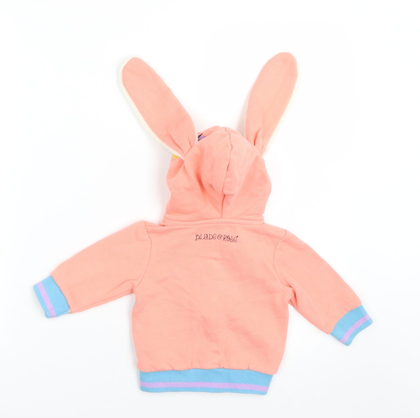 Blade&Rose Girls Pink   Full Zip Jumper Size 3-6 Months  - Easter Bunny