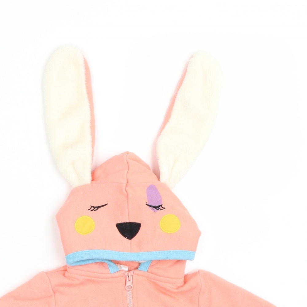 Blade&Rose Girls Pink   Full Zip Jumper Size 3-6 Months  - Easter Bunny
