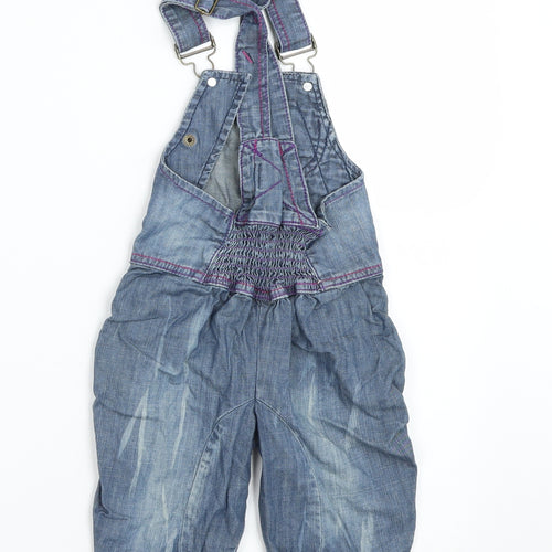 Molo Jean Girls Blue  Denim Dungaree One-Piece Size 3-6 Months
