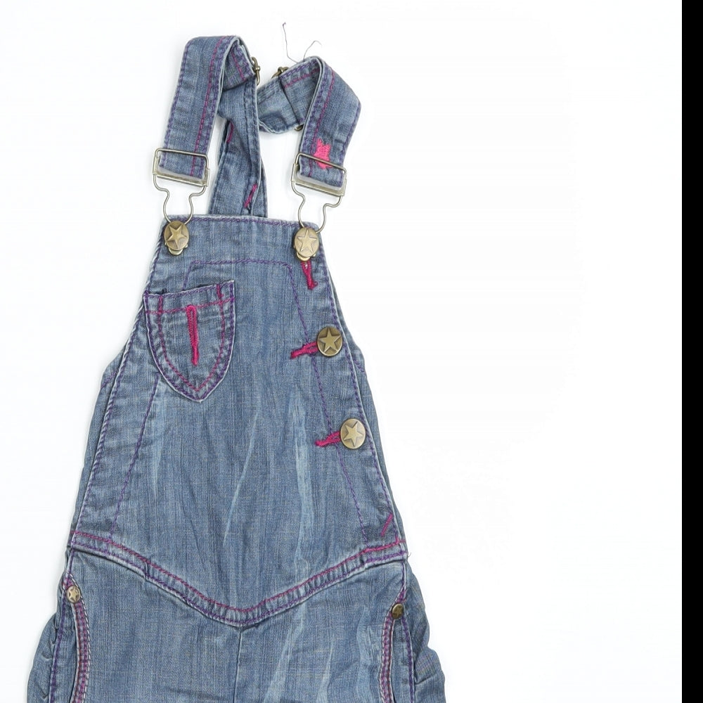 Molo Jean Girls Blue  Denim Dungaree One-Piece Size 3-6 Months