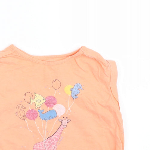 Fat Face Girls Orange   Basic T-Shirt Size 4-5 Years