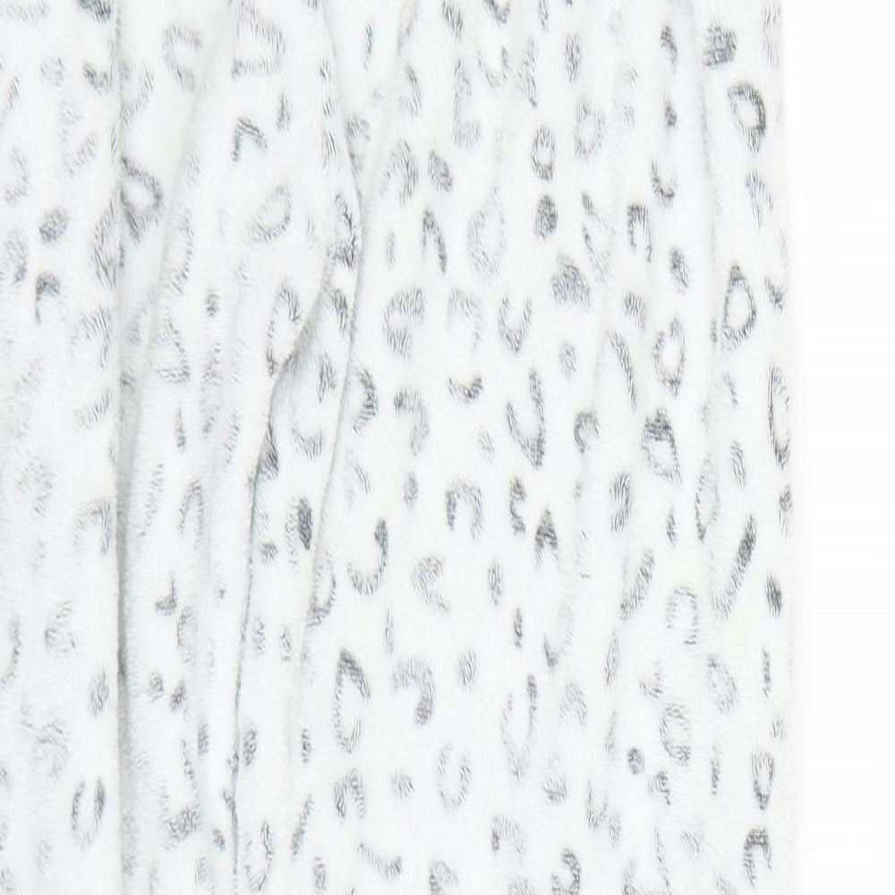 Love sleep Girls White Animal Print Fleece Cami Pyjama Pants Size 12-13 Years