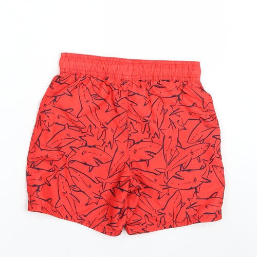 George Boys Red Animal Print  Sweat Shorts Size 9-10 Years - Sharks