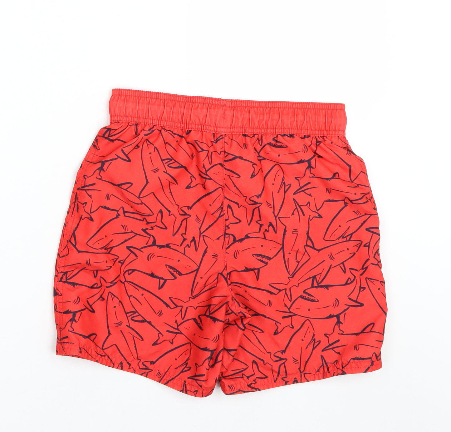 George Boys Red Animal Print  Sweat Shorts Size 9-10 Years - Sharks