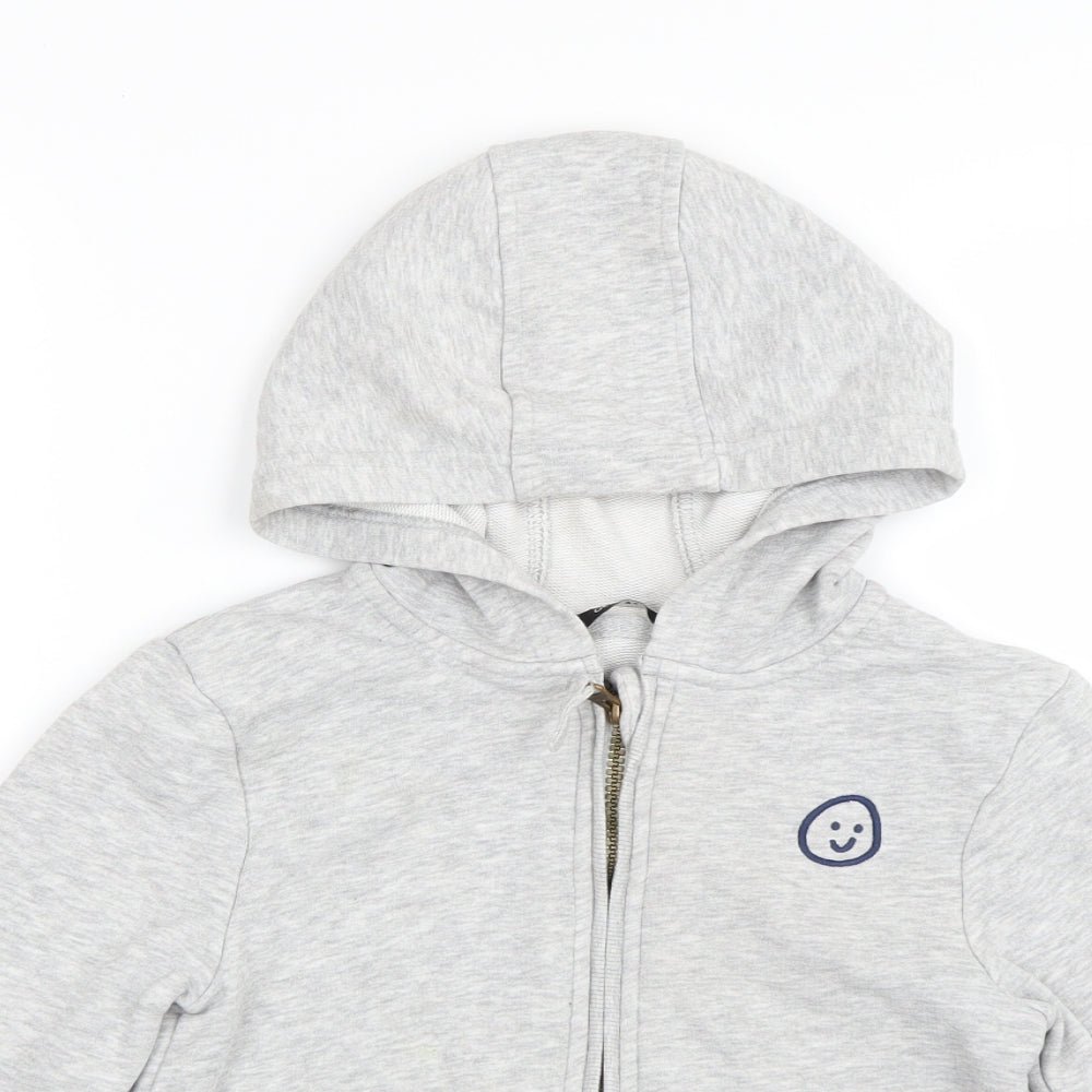 George Boys Grey   Full Zip Hoodie Size 5-6 Years
