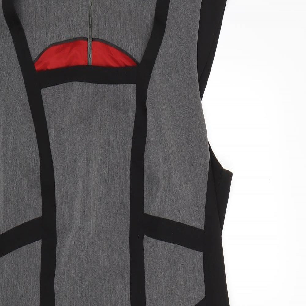 Definitions Womens Grey Striped  Tank Dress  Size 20