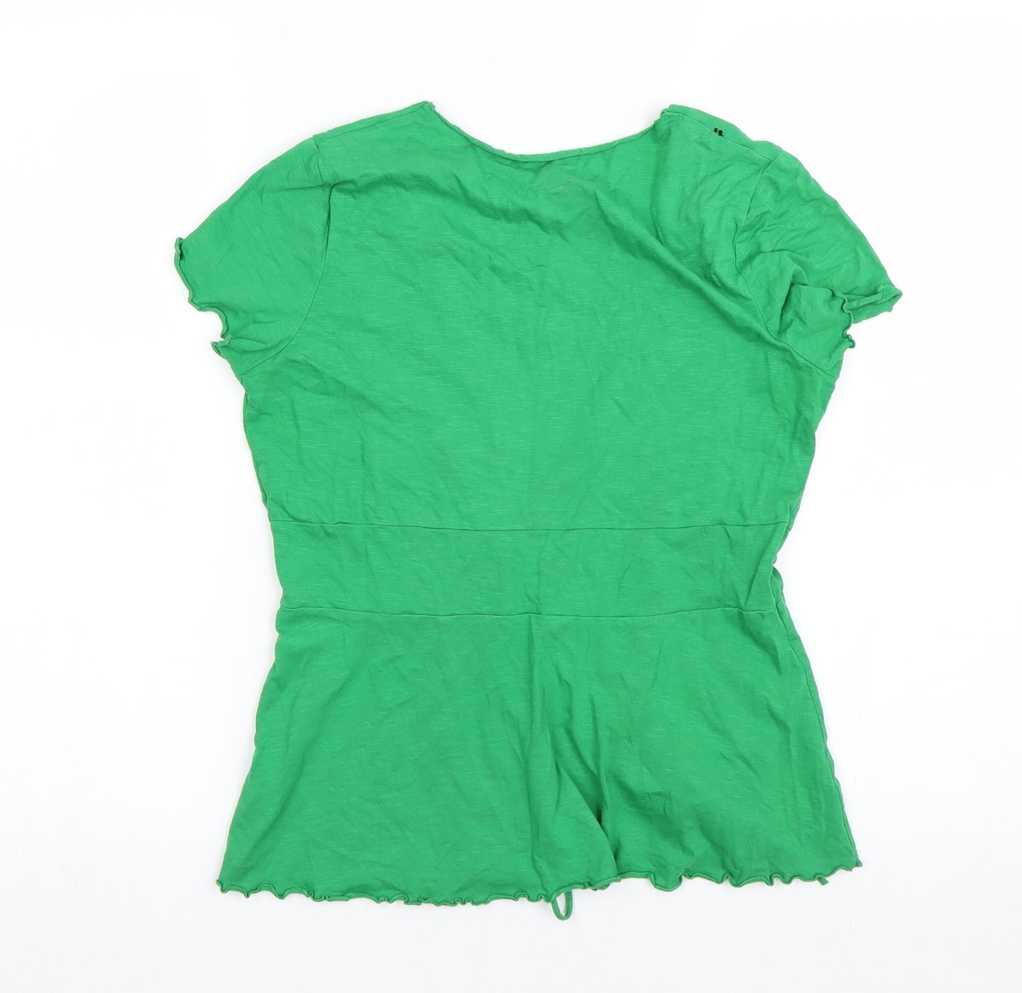 NEXT Womens Green Floral  Wrap T-Shirt Size 10