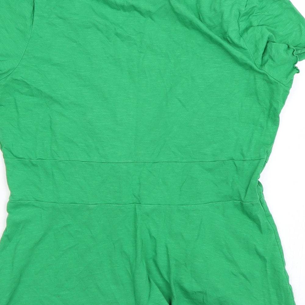 NEXT Womens Green Floral  Wrap T-Shirt Size 10