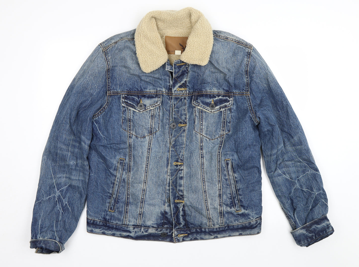 American Eagle Mens Blue  Denim Jacket  Size L