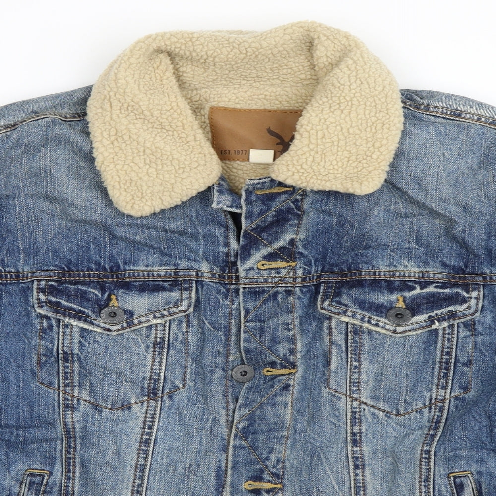 American Eagle Mens Blue  Denim Jacket  Size L