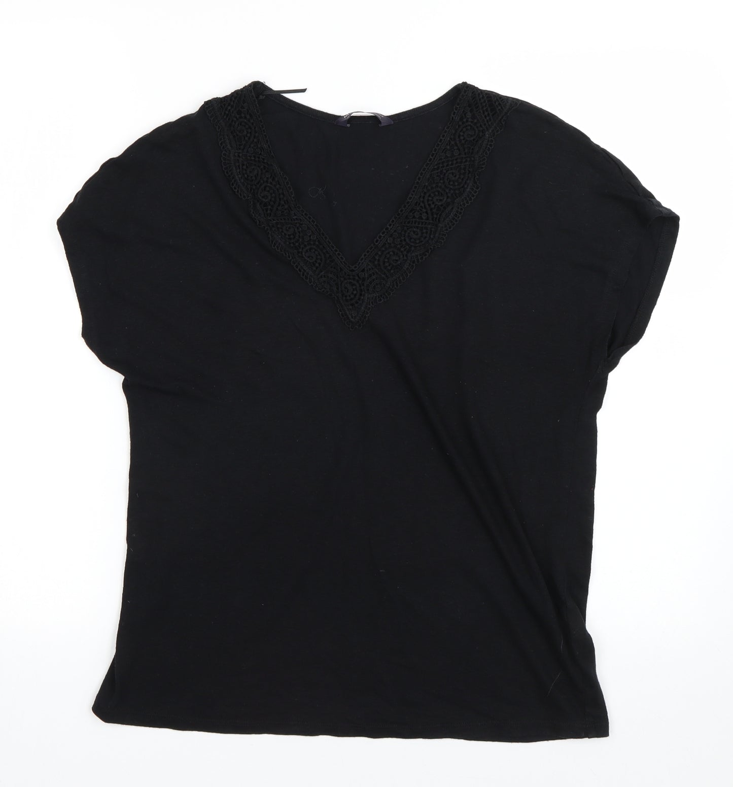M&S Womens Black   Basic T-Shirt Size 12