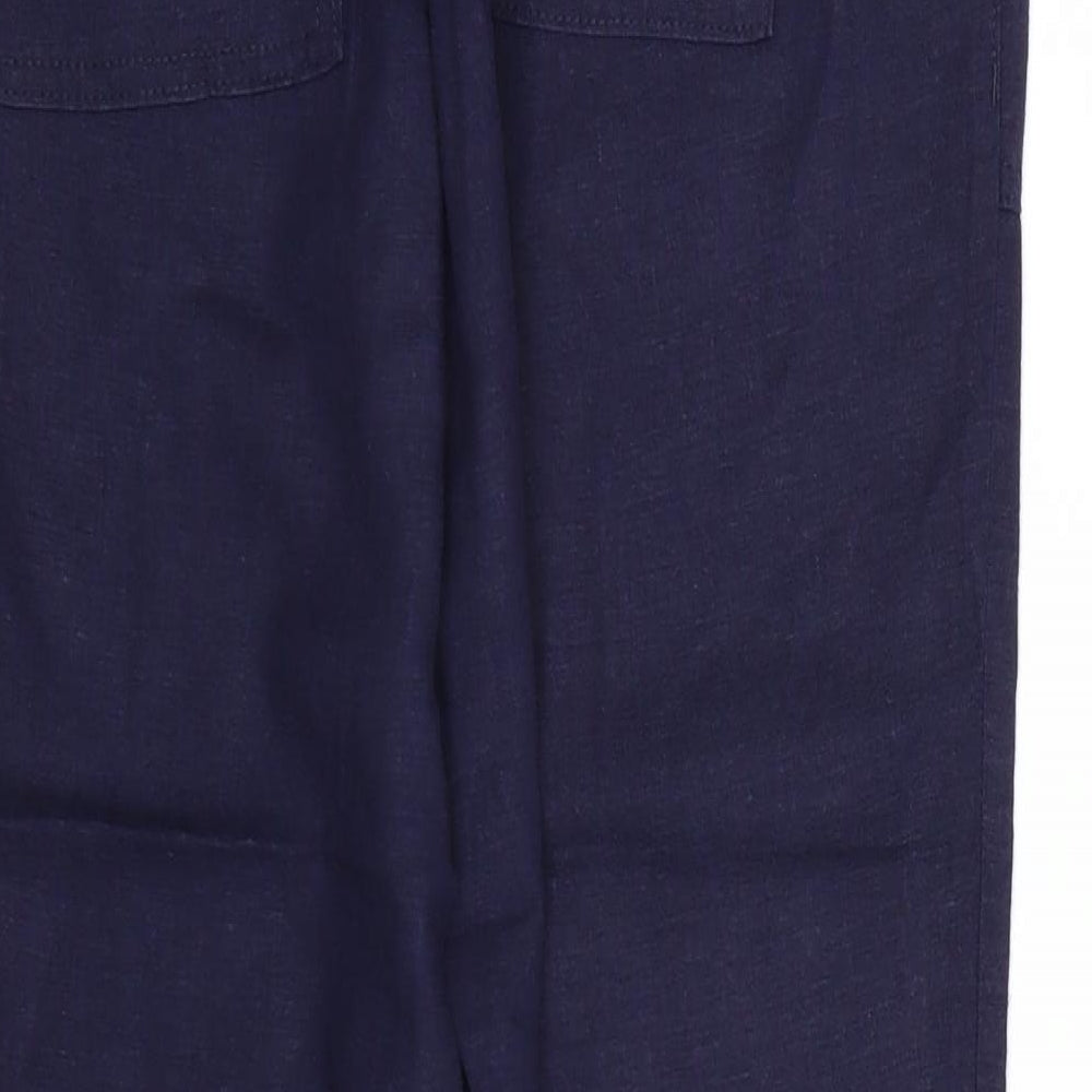M&s Womens Blue   Trousers  Size 12 L26 in