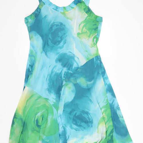 Per Una Womens Blue Floral  Tank Dress  Size 18