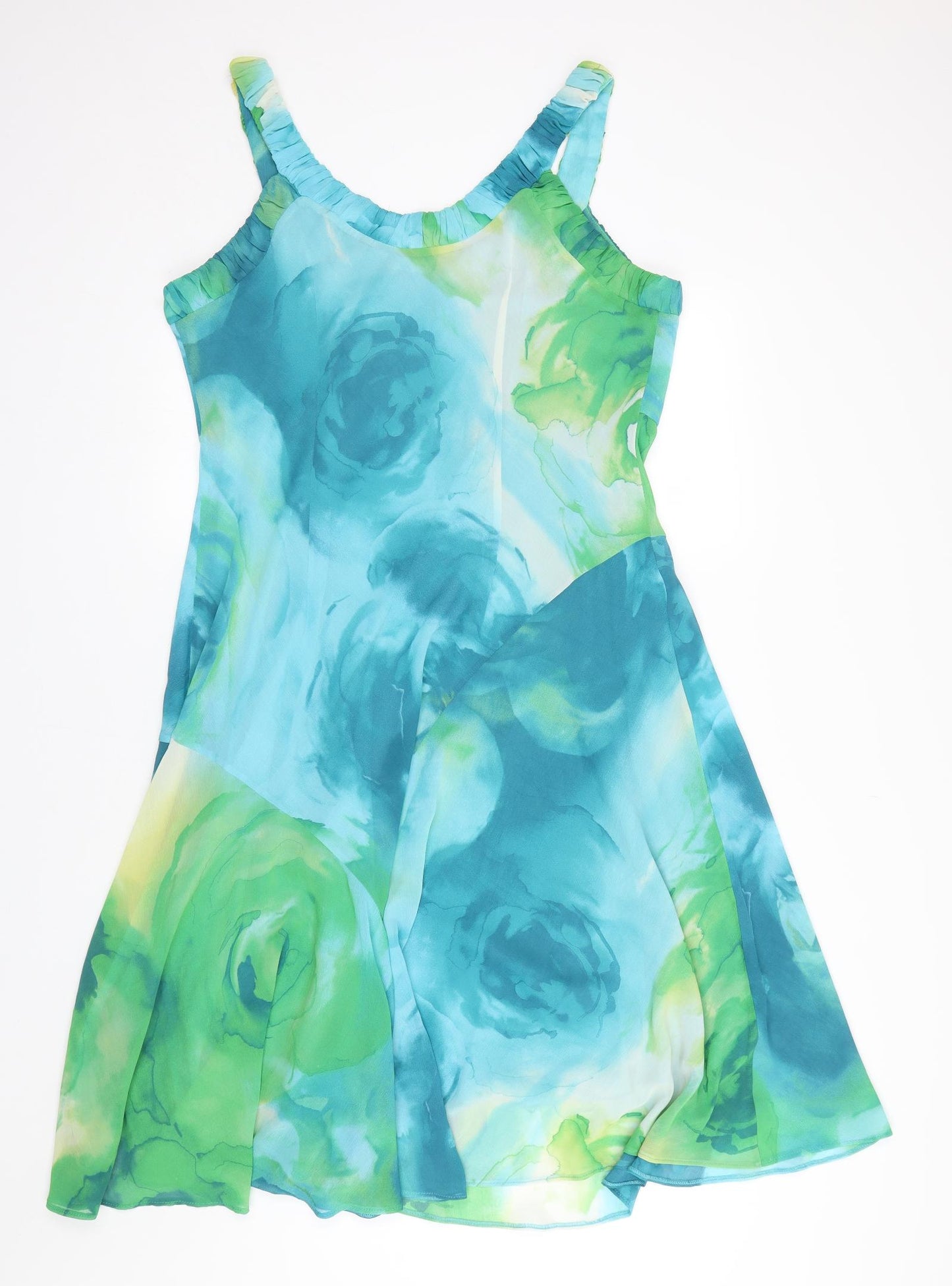 Per Una Womens Blue Floral  Tank Dress  Size 18