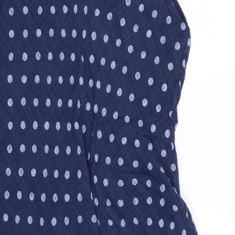 Made in Italy Womens Blue Polka Dot  Tank Dress  Size 16