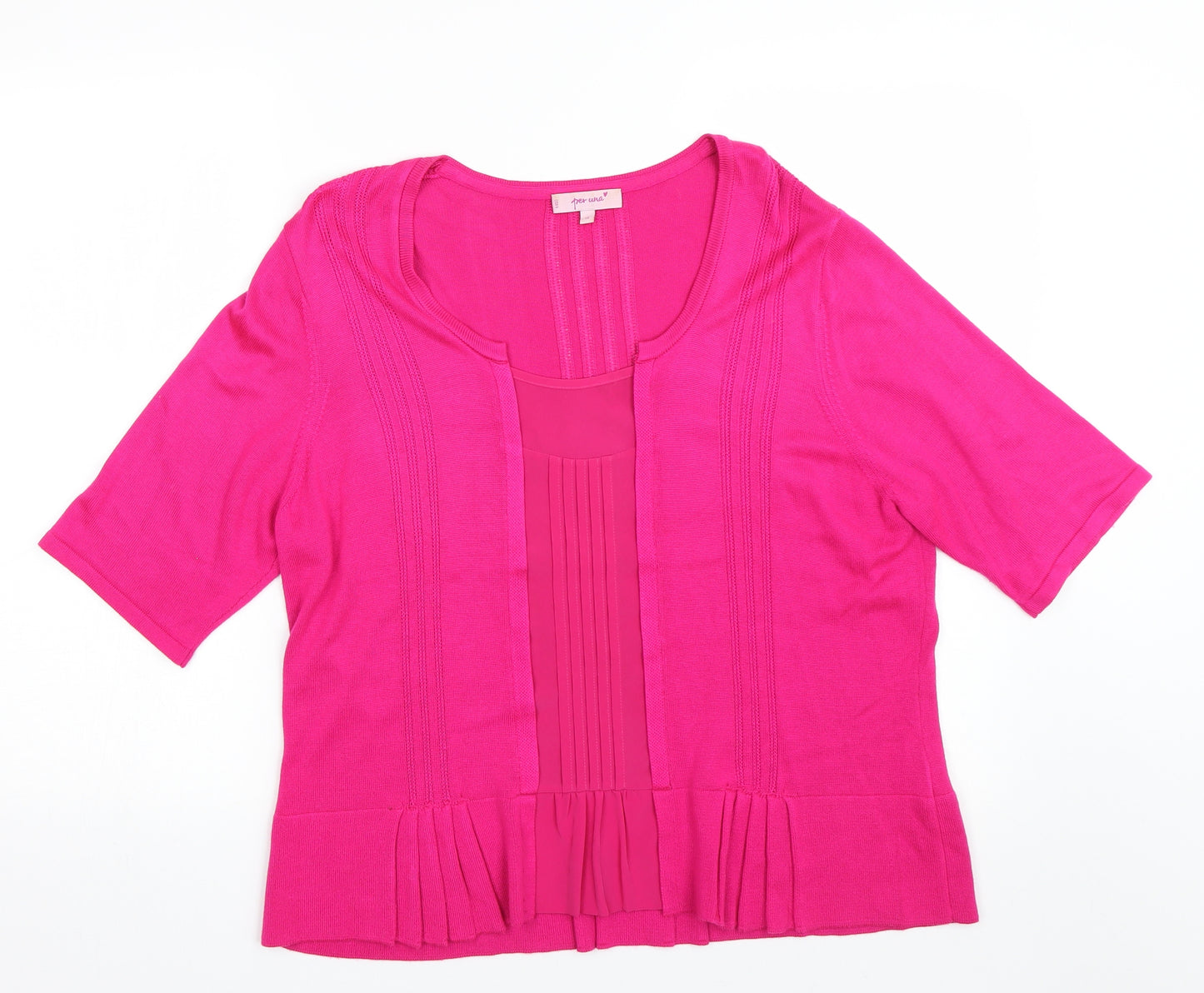 Per Una Womens Pink   Basic T-Shirt Size 18
