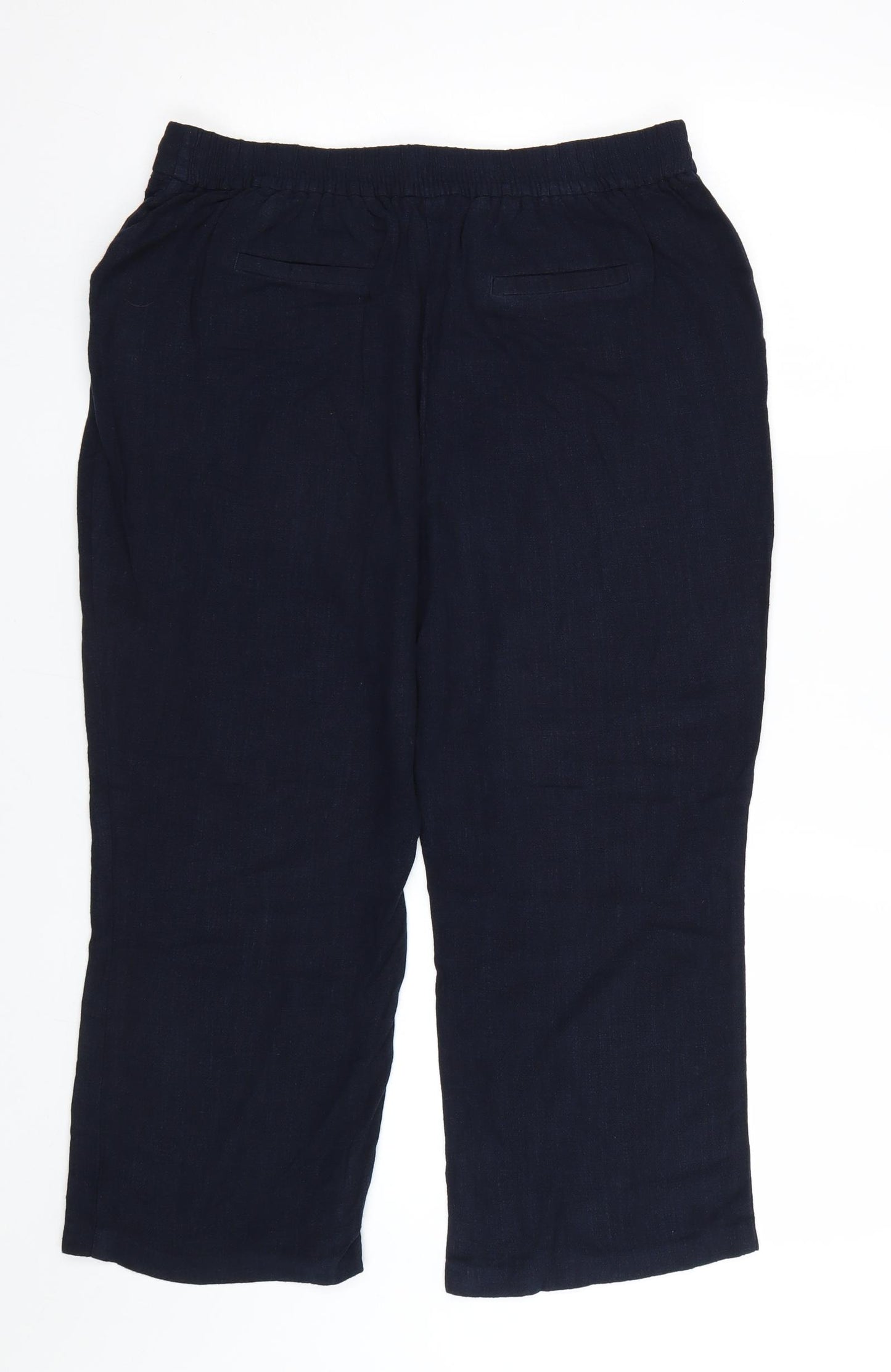 Wallis Womens Blue   Cropped Trousers Size 12 L20 in