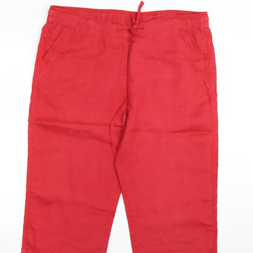 M&S Womens Red   Bermuda Shorts Size 16