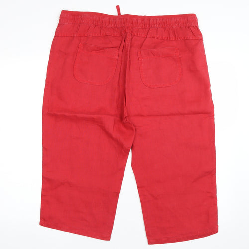 M&S Womens Red   Bermuda Shorts Size 16