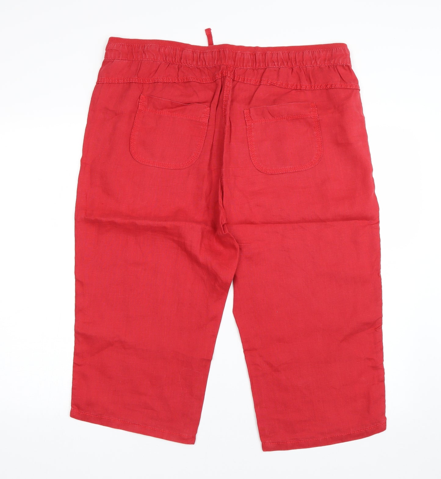 M&S Womens Red   Bermuda Shorts Size 16