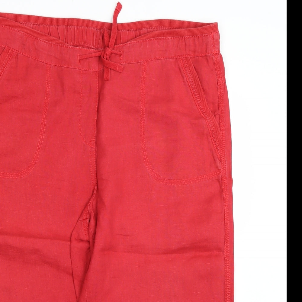 M&S Womens Red   Bermuda Shorts Size 16