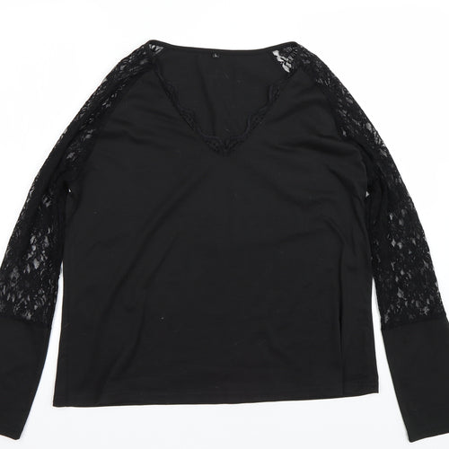 Preworn Womens Black   Basic T-Shirt Size L