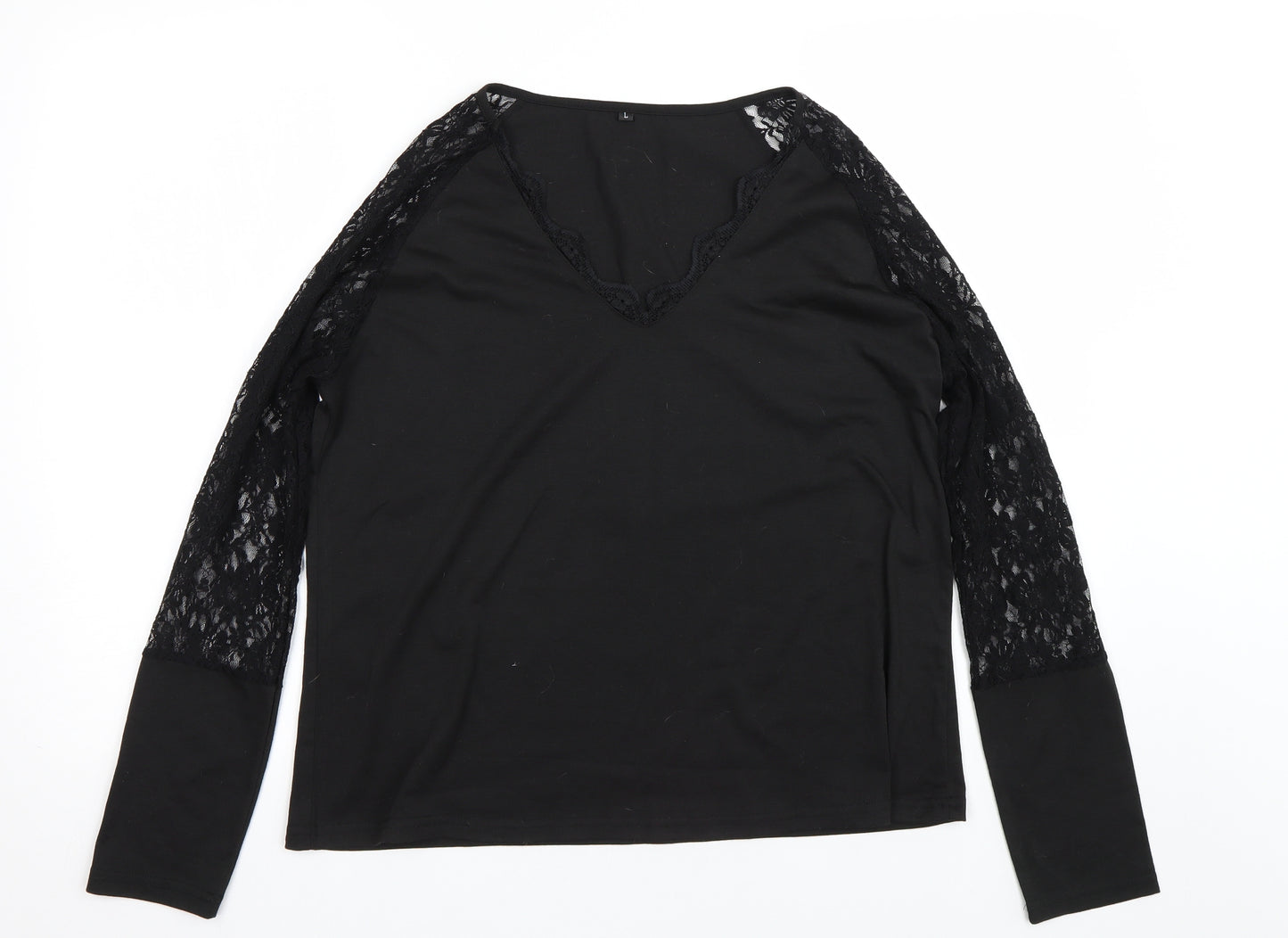 Preworn Womens Black   Basic T-Shirt Size L
