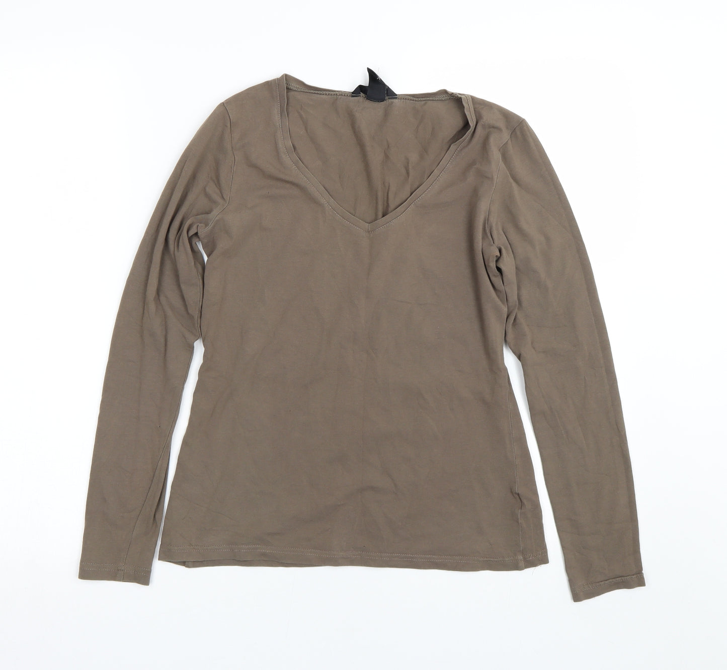 H&M Womens Brown   Basic T-Shirt Size S