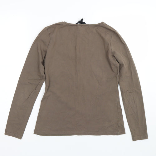 H&M Womens Brown   Basic T-Shirt Size S
