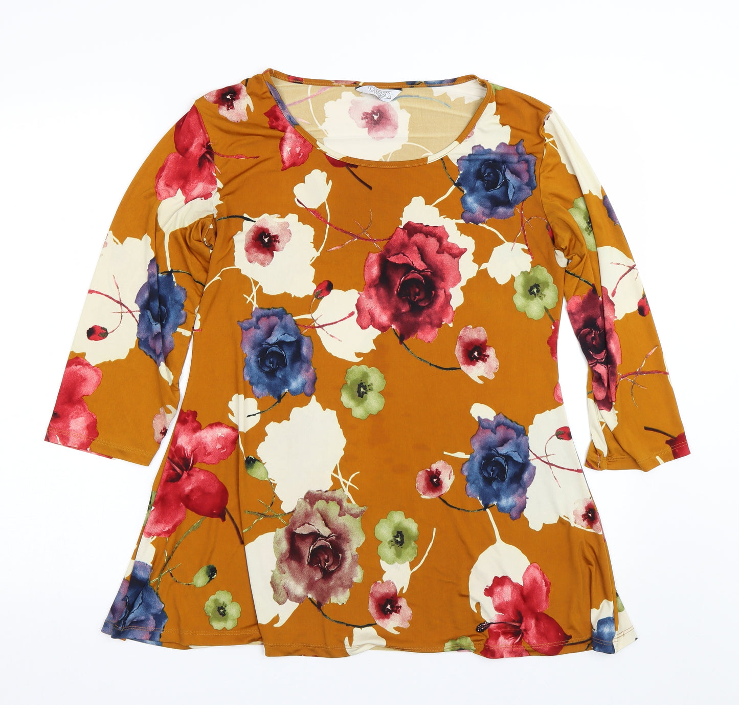 Classic Womens Multicoloured Floral  Basic T-Shirt Size 14