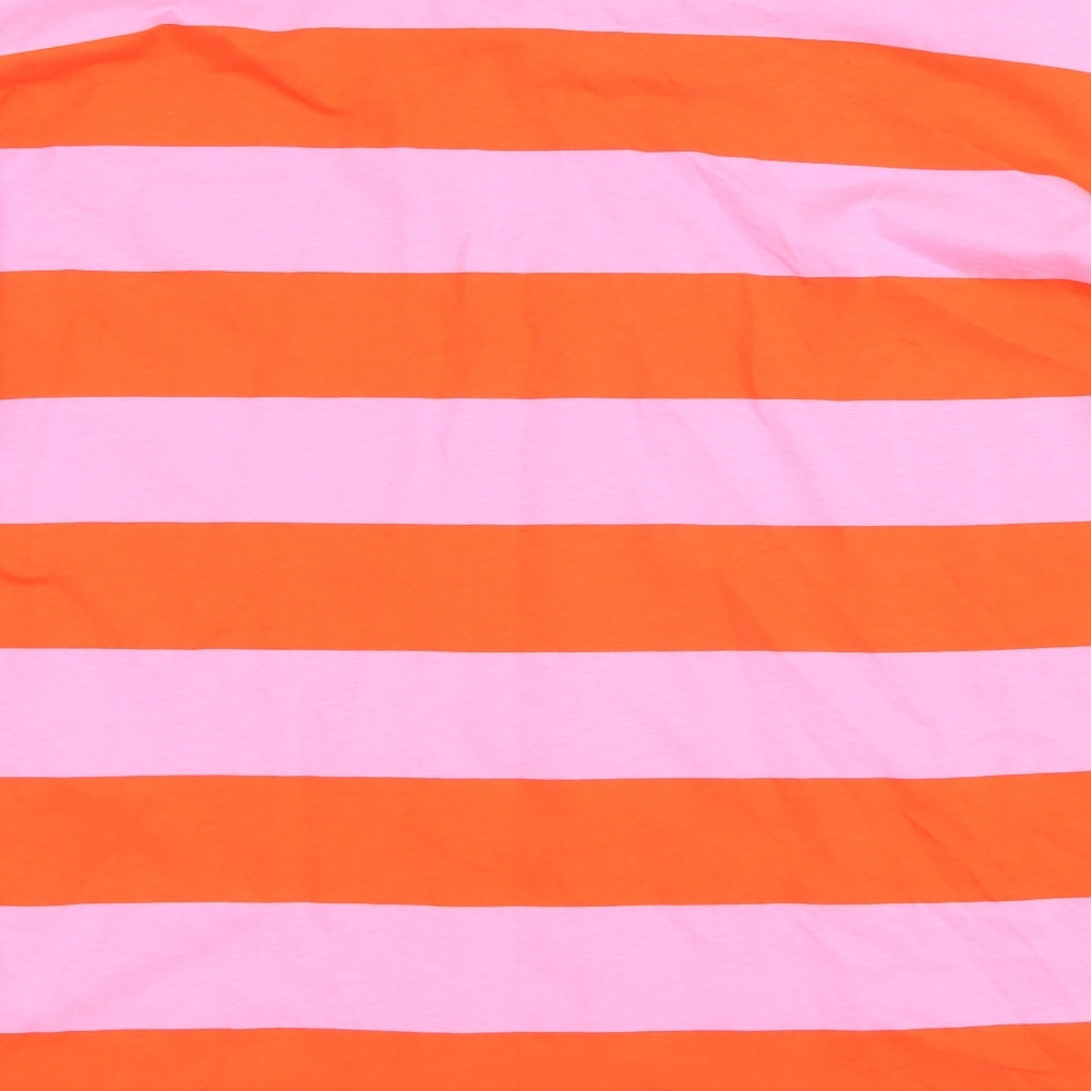 ASOS Womens Pink Striped  Basic T-Shirt Size 10
