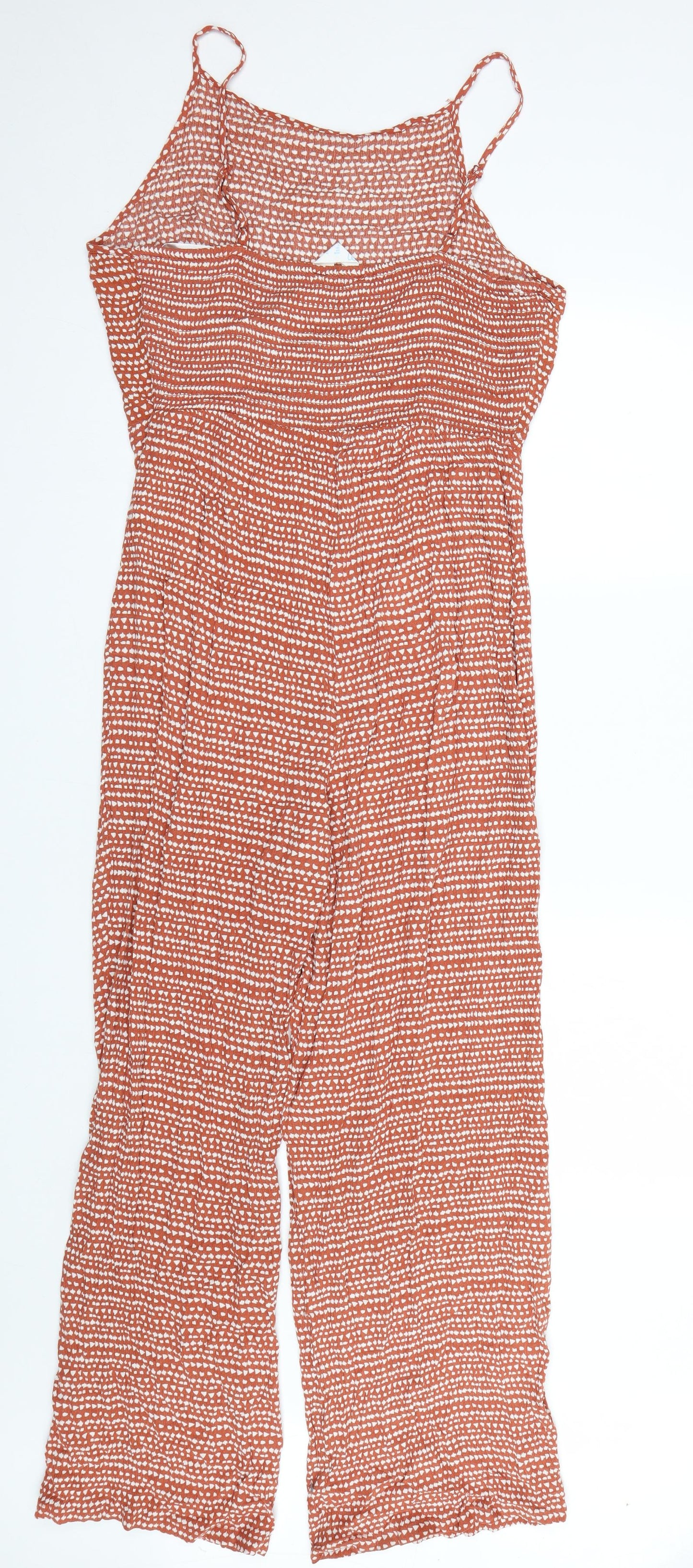 Primark Womens Orange   Jumpsuit One-Piece Size 14 L28 in