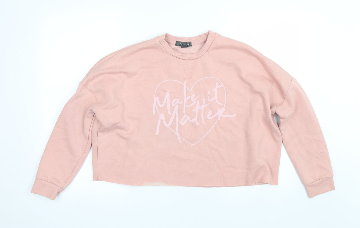 Primark Womens Pink   Pullover Sweatshirt Size S