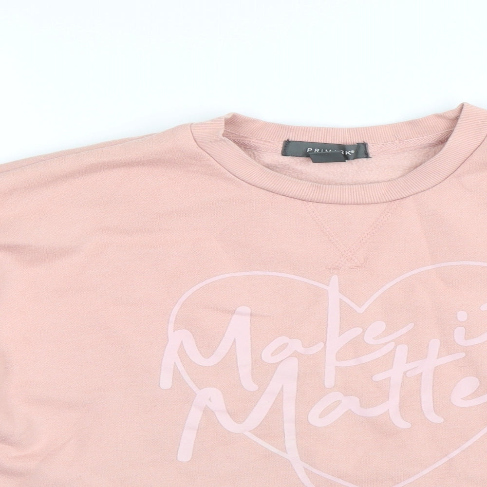 Primark Womens Pink   Pullover Sweatshirt Size S